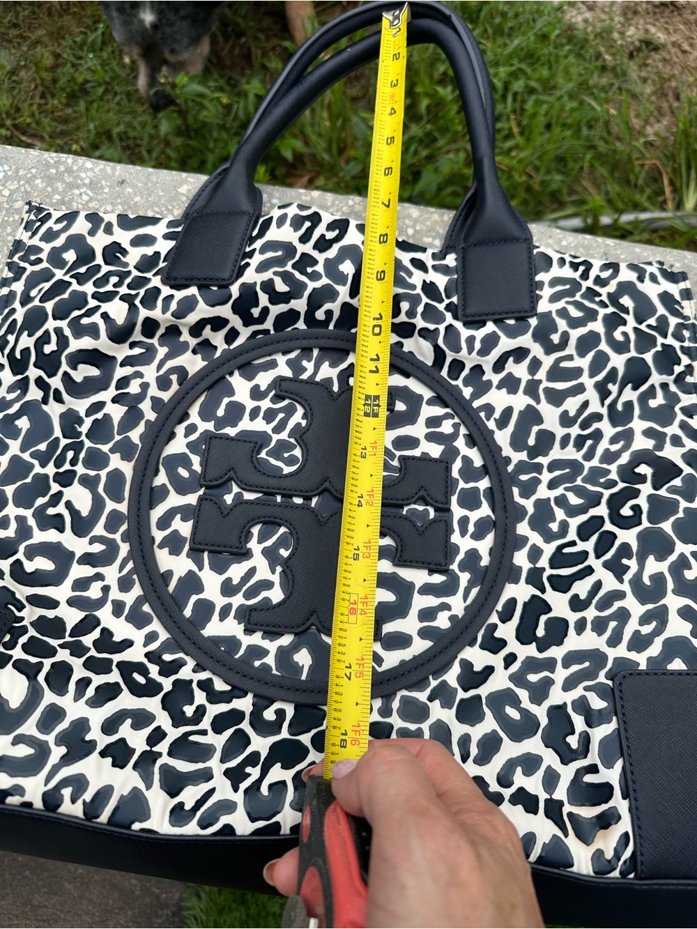 Tory Burch Black and White Leopard Print Tote - Picture 12 of 12